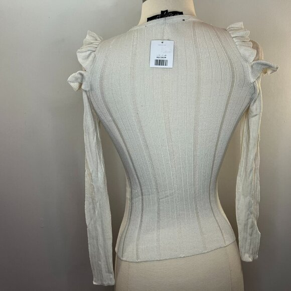 Topshop Petite Women's Cold Shoulder Knit Sweater - Size 2 - NWT - Picture 5 of 6